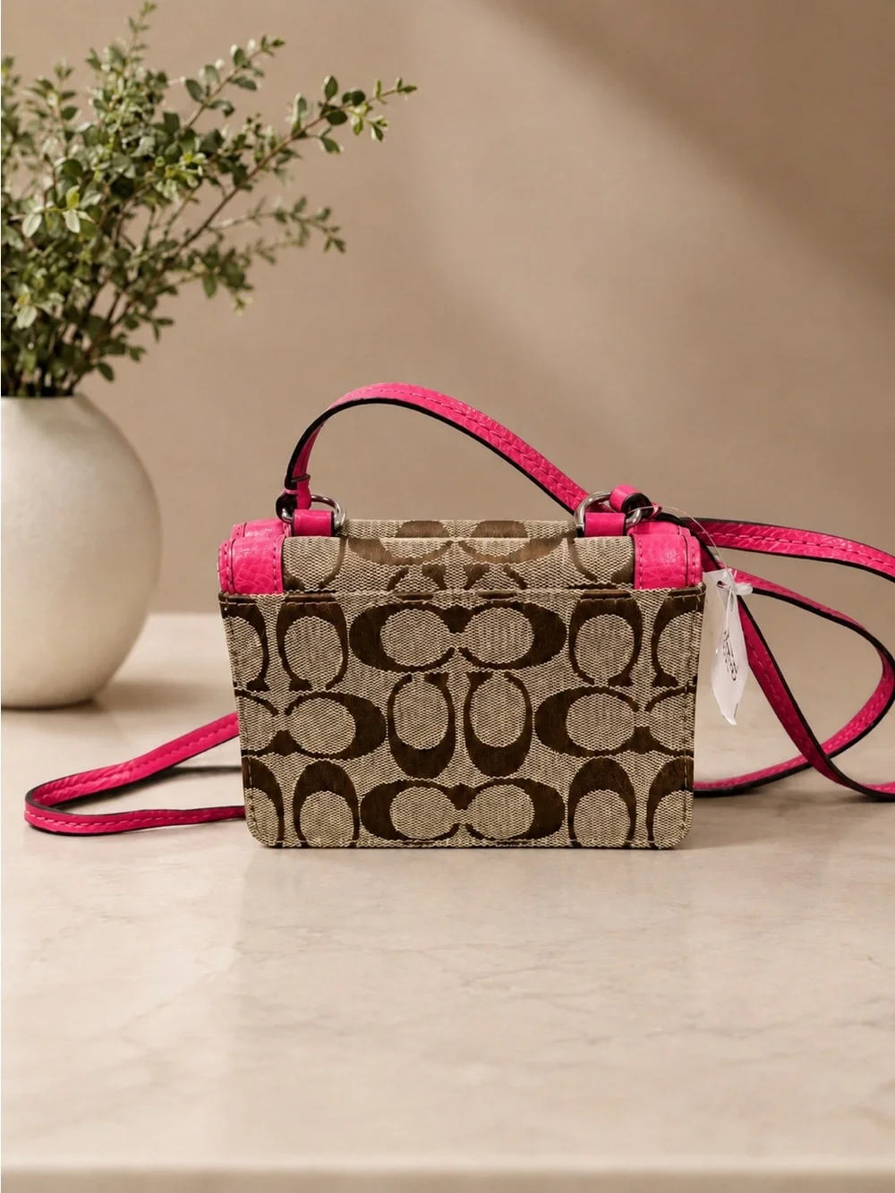 Vintage Coach Y2K NWT Crossbody Park Leather Dylan Wallet Signature Canvas